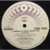 Yes – Owner of a Lonely Heart – 1983 -  Label Atco